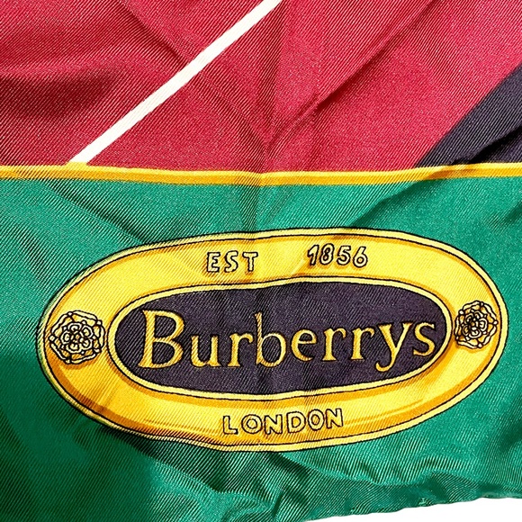 BURBERRY Women’s Prorsum Knight Silk Scarf Hand Rolled Vintage MADE IN ITALY - Picture 4 of 13